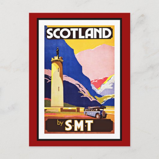 Briefkaart Scotland Groeten Vintage (Voorkant)