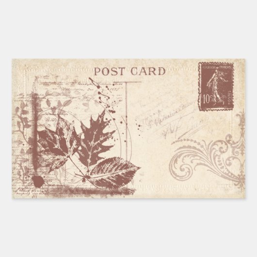  Briefkaart Scrapbook Embellishment Rechthoekige Sticker (Voorkant)