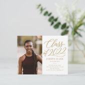 Briefkaart Scripted Class Editable Color Afstudere (Staand voorkant)