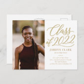 Briefkaart Scripted Class Editable Color Afstudere (Voorkant / Achterkant)