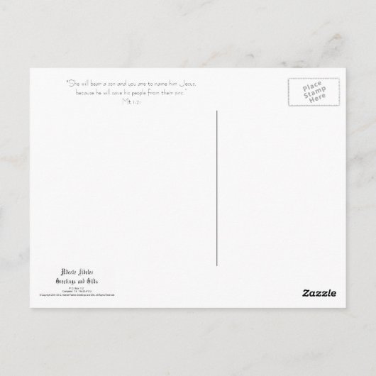 Briefkaart (scripts): St. Joseph Natitivity (Achterkant)