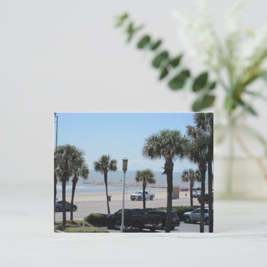 Briefkaart: Seawall Boulevard - Galveston, Texas Briefkaart (Staand voorkant)