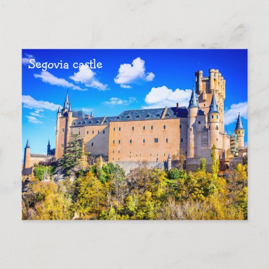 Briefkaart Segovia castle (Voorkant)
