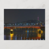 Briefkaart Seongsu Bridge / Seoul Tower, Zuid-Kore