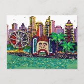Briefkaart Sequin Art Luna Fun Park Sydney Austral (Voorkant)
