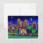 Briefkaart Sequin Art Luna Moon Australië (Voorkant / Achterkant)