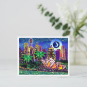 Briefkaart Sequin Art Moonlight Sydney Australië (Staand voorkant)