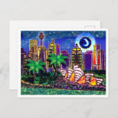 Briefkaart Sequin Art Moonlight Sydney Australië (Voorkant / Achterkant)
