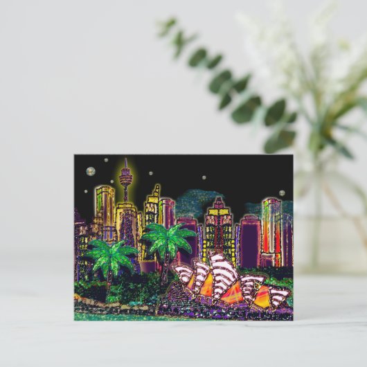 Briefkaart Sequin Art Sydney Australië (Staand voorkant)