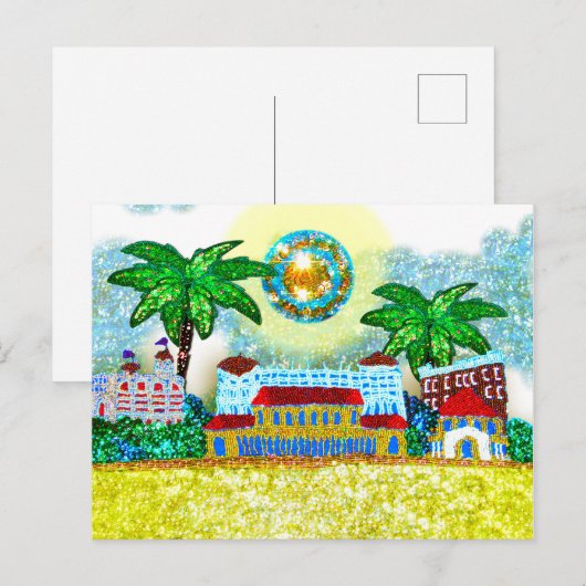 Briefkaart Sequin Bondi Beach Sydney Australië (Voorkant / Achterkant)