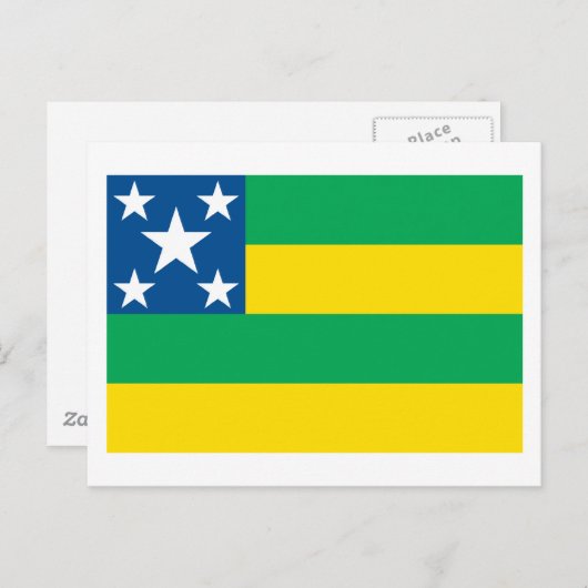 Briefkaart Sergipe Flag (Voorkant / Achterkant)