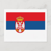 Briefkaart Servië-vlag (Voorkant)