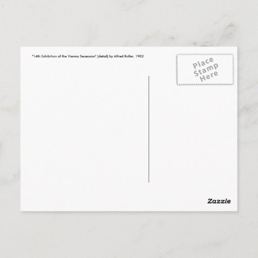Briefkaart: Sezession Art -14e Weense tentoonstell Briefkaart (Achterkant)