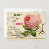  Briefkaart Shabby Pink Rose (Voorkant / Achterkant)