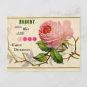  Briefkaart Shabby Pink Rose (Voorkant)