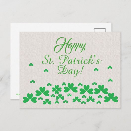 Briefkaart - Shamrocks (Voorkant / Achterkant)