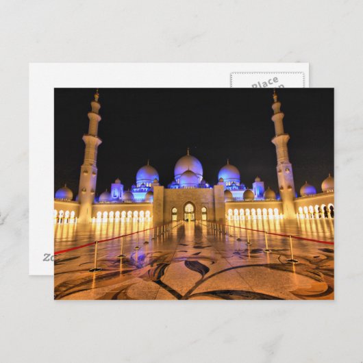 Briefkaart Sheikh Zayed Grand Mosque, Abu Dhabi (Voorkant / Achterkant)