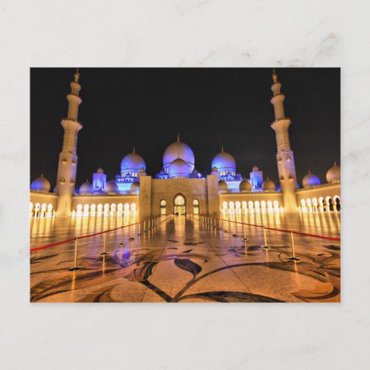Briefkaart Sheikh Zayed Grand Mosque, Abu Dhabi (Voorkant)