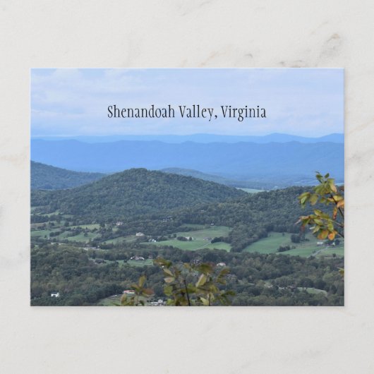 Briefkaart Shenandoah Valley (Voorkant)