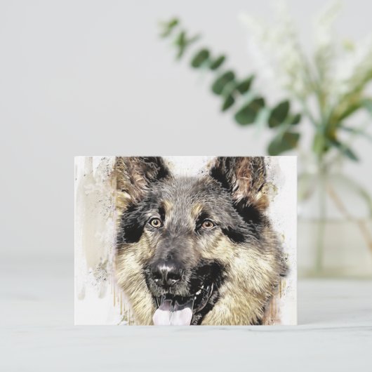 Briefkaart Shepherd Dog (Staand voorkant)