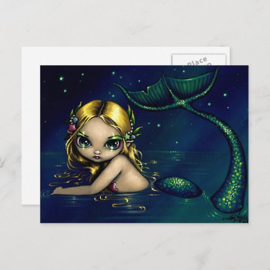briefkaart "Shimmering Mermaid" (Voorkant / Achterkant)