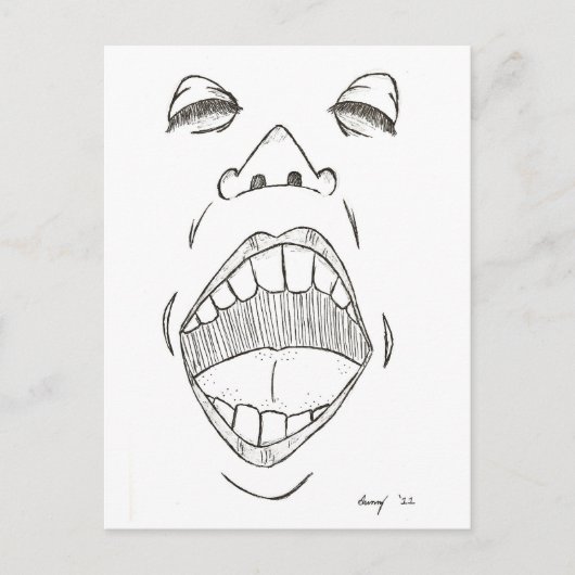 briefkaart "Shout" (Voorkant)