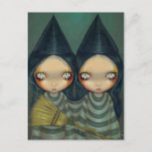 briefkaart "Siamese Witch Twins" (Voorkant)