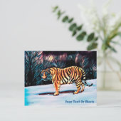 Briefkaart Siberian Tiger (Staand voorkant)