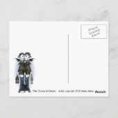 briefkaart "Sienna & Celeste" Dragon Twin Fairies (Achterkant)