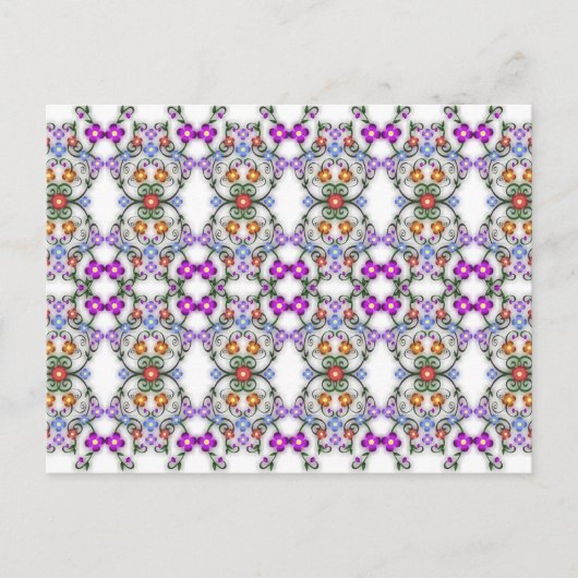 briefkaart sierbloemen (Voorkant)