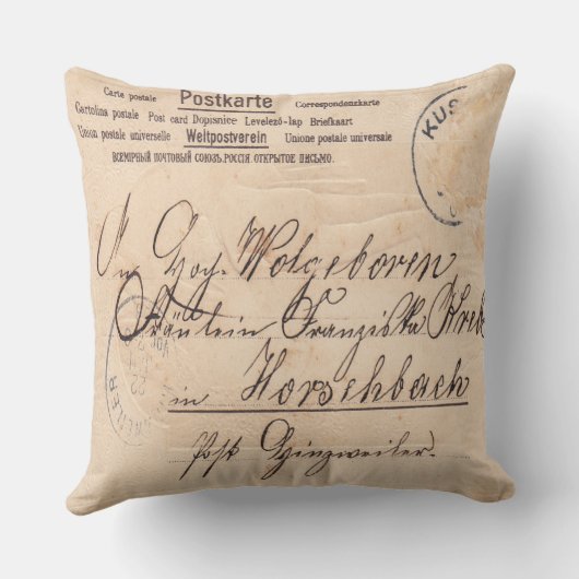 Briefkaart Sierkussen (Achterkant)