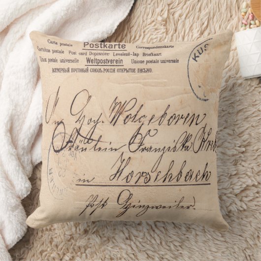 Briefkaart Sierkussen (Deken)