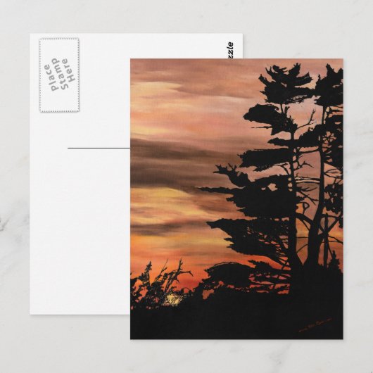 Briefkaart - Silhouette Sunset (Voorkant / Achterkant)