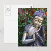 Briefkaart | Silver Buddha (Voorkant / Achterkant)