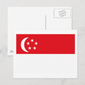 Briefkaart Singapore-vlag (Voorkant / Achterkant)