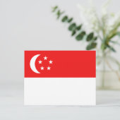 Briefkaart Singapore-vlag (Staand voorkant)