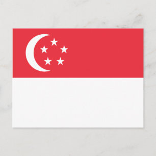 Briefkaart Singapore-vlag