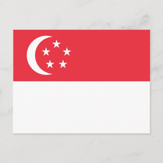 Briefkaart Singapore-vlag (Voorkant)