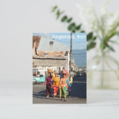 Briefkaart Singaraja Bali Indonesië Balinese vrouw (Staand voorkant)