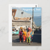 Briefkaart Singaraja Bali Indonesië Balinese vrouw (Voorkant / Achterkant)