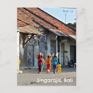 Briefkaart Singaraja Bali Indonesië Balinese vrouw