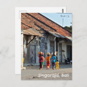 Briefkaart Singaraja Bali Indonesië Balinese vrouw (Voorkant / Achterkant)