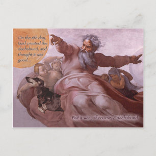 Briefkaart Sistene Dachshund