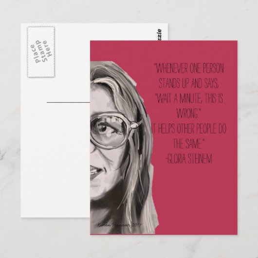 briefkaart Sisterhood serie - Gloria (Voorkant / Achterkant)