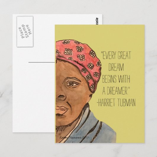 Briefkaart "Sisterhood" serie - Harriet (Voorkant / Achterkant)