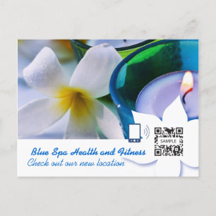 Briefkaart Sjabloon Blue Spa