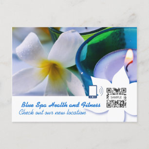 Briefkaart Sjabloon Blue Spa