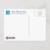 Briefkaart Sjabloon Blue Spa (Achterkant)