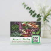 Briefkaart Sjabloon Boerenmarkt (Staand voorkant)