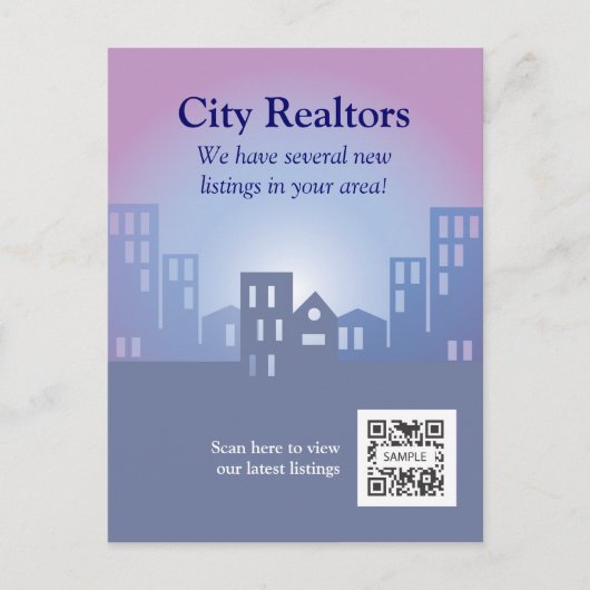 Briefkaart Sjabloon City Realtors (Voorkant)